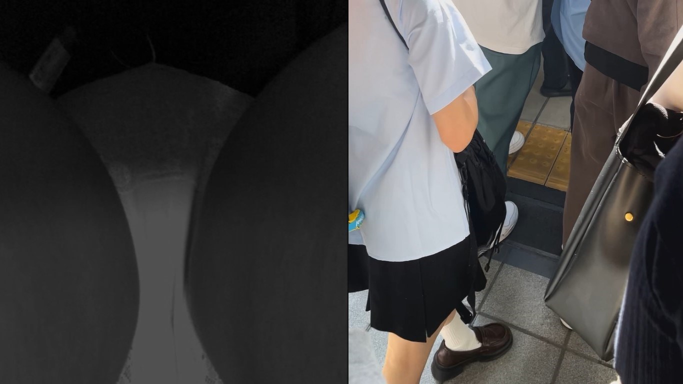 素人プレイ日記 電車×パンチラ