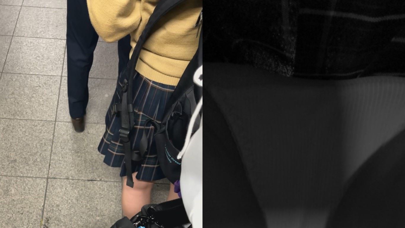 素人プレイ日記 電車×パンチラ