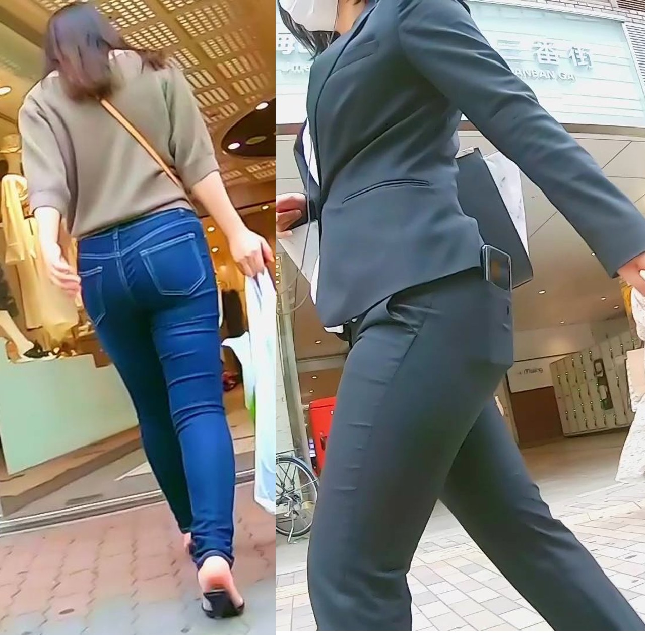 FetiWO 美尻、尻振り、美脚、スキニー、OL、美人、着衣、フェチ、素人、